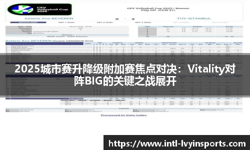 2025城市赛升降级附加赛焦点对决：Vitality对阵BIG的关键之战展开